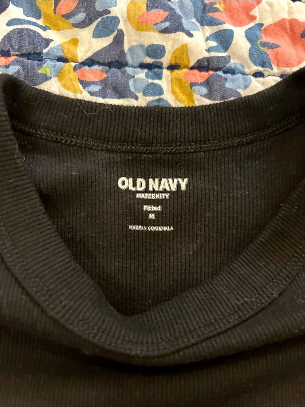 Old Navy maternity Black Short-Sleeve Women’s Ribbed Tee size M - Picture 6 of 8